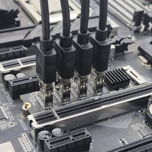 M.2 NVME to PCIE 1X Riser Card with 4 PCIE X1 Ports Extended and Connected Directly to The Motherboard with Aluminum Heatsink Suitable for Dos, Linux, Win in Saudi Arabia