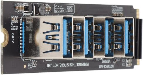 M.2 NVME to PCIE 1X Riser Card with 4 PCIE X1 Ports Extended and Connected Directly to The Motherboard with Aluminum Heatsink Suitable for Dos, Linux, Win in Saudi Arabia
