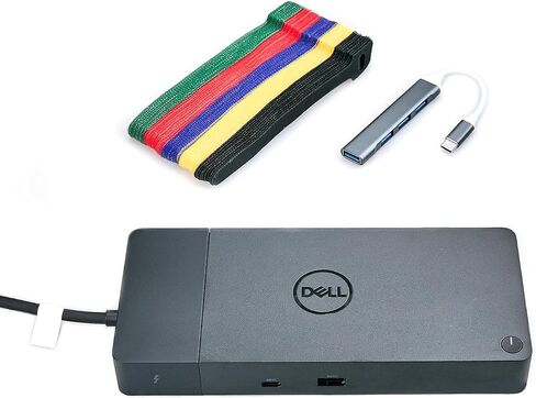 ITSPWR Bundle Containing DELL WD22TB4 Thunderbolt 4 USB-C Performance Docking Stations, Multi-Display Support, and ITSPWR Type-C 4-Port Hub and 50 Cable Ties in Kuwait