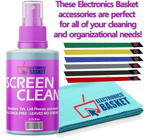 محطة إرساء الكمبيوتر Dell WD19TBS 180W (Thunderbolt، USB-C/A، DisplayPort، منافذ RJ45) (210-AZBI) حزمة واحدة مع مجموعة تنظيف شاشة LCD فاخرة و6 روابط كابلات سلة إلكترونيات in Kuwait