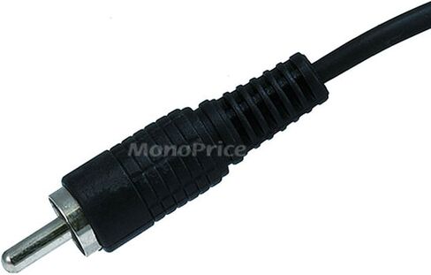 Monoprice 12ft RCA Single-Channel Male-Female Extension Cable - Black (Pack of 2) in Saudi Arabia