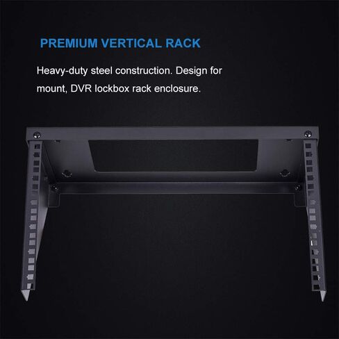 Kenuco 19 Inch Steel Vertical Rack and Wall Mountable Server Rack Mount (Black-6U) in Saudi Arabia