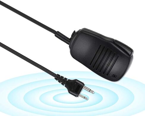 Speaker Mic Walkie Talkie Handheld Speaker Mic for ICOM for Cobra for Maxon for Midland for Vertex for Uniden etc, Shoulder Microphone with 360 Degree Rotatable Clip & 3.5mm EarpieceJack in Saudi Arabia