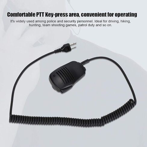 Speaker Mic Walkie Talkie Handheld Speaker Mic for ICOM for Cobra for Maxon for Midland for Vertex for Uniden etc, Shoulder Microphone with 360 Degree Rotatable Clip & 3.5mm EarpieceJack in Saudi Arabia