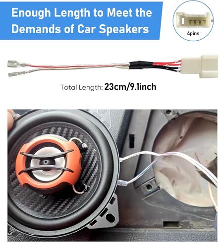 استبدال قابس توصيل الأسلاك الأمامية للباب الخلفي للسيارة Toyota 2000-2019 Camry 4Runner Tundra FJ Cruiser، Subaru WRX STI 2012-2019، كابل محول سلك مكبر الصوت Mitsubishi 2002-2020، 4 قطع in Kuwait