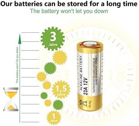 بطاريات قلوية 23 امبير 12 فولت A23S MN21/23 L1028 A23 12 فولت من بيدونجلي، 5 قطع 【ضمان 3 سنوات】 in Kuwait