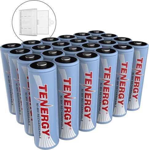 بطارية Tenergy AA قابلة لإعادة الشحن، بطارية NiMH AA عالية السعة 2500 مللي أمبير في الساعة، بطاريات 1.2 فولت مزدوجة A، 60 حزمة in Kuwait
