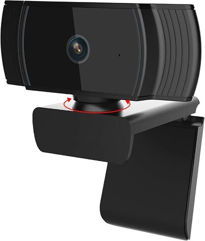 كاميرات ويب كمبيوتر AutoFocus 1080P مع ميكروفونات مزدوجة، وكاميرا ويب للعمل عن بعد والتعلم عن بعد ومؤتمرات الألعاب وبث الفيديو المباشر وكاميرا ويب للكمبيوتر المحمول وكاميرا كمبيوتر USB لتكبير YouTube Skype in Kuwait
