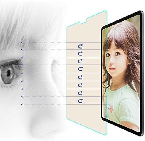 واقي شاشة مضاد للضوء الأزرق بدرجة طبية لجهاز iPad Air 5 2022/ Air 4 2020 10.9 بوصة/ iPad Pro 11 بوصة (موديل 2021/2020/2018) زجاج مقسى مضاد للتوهج 9H مضاد للإشعاع [عبوة واحدة] in Kuwait