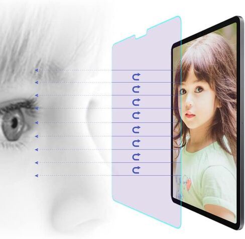 واقي شاشة مضاد للضوء الأزرق بدرجة طبية لجهاز iPad Air 5 2022/ Air 4 2020 10.9 بوصة/ iPad Pro 11 بوصة (موديل 2021/2020/2018) زجاج مقسى مضاد للتوهج 9H مضاد للإشعاع [عبوة واحدة] in Kuwait