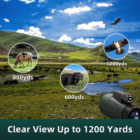 YUANZIMOO 10x56 Monocular with Smartphone Adapter Tripod Waterproof Monocular Telescope for Smartphone Monoculars for Hunting Stargazing Bird Watching in Kuwait