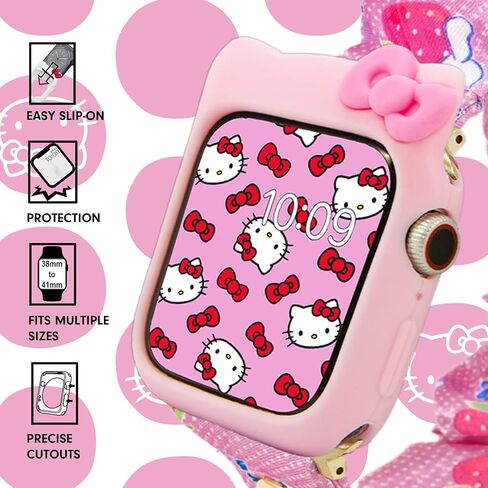 غطاء سيليكون لساعة Apple Watch من Sonix x Sanrio Hello Kitty (أسود) in Kuwait