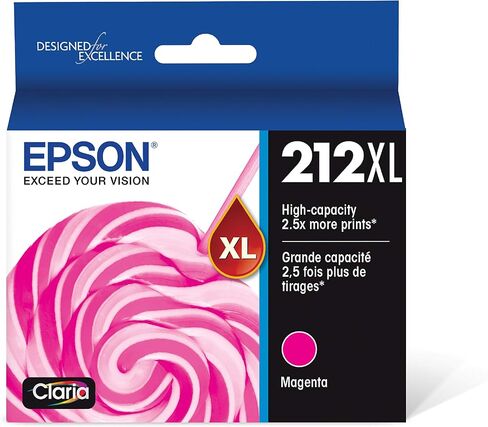 EPSON 212 Claria Ink High Capacity Magenta Cartridge (T212XL320-S) Works with WorkForce WF-2830, WF-2850, Expression XP-4100, XP-4105 in Saudi Arabia