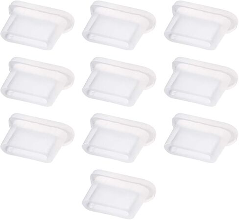 uxcell 10pcs USB Type C Silicone Protectors Cap Port Cover Anti Dust White in Saudi Arabia