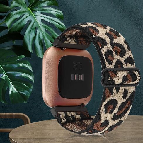 Veezoom حزام نايلون قابل للتمدد متوافق مع Fitbit Versa 2 / Versa / Versa Lite إصدار خاص قابل للتعديل مرن مضفر رياضي منفرد حزام معصم بديل للساعة الذكية Versa النساء والرجال in Kuwait
