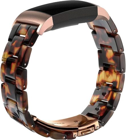 Wongeto Resin Bands Compatible for Fitbit Charge 4 / Charge 3 Bands and Charge 3 SE Band，Replacement Wrist Accessory Rose Gold Buckle Fitness Bands Straps Bracelet Wristbands Women Men (Pear white) in Kuwait