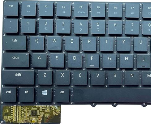 لوحة مفاتيح بديلة للكمبيوتر المحمول Sierra Blackmon متوافقة مع Razer Blade 15 RZ09-0168 RZ09-01682 RZ09-01682E24 RZ09-01682E22 12799520-00 2H-BCEUSR50111 أسود بدون إطار in Kuwait