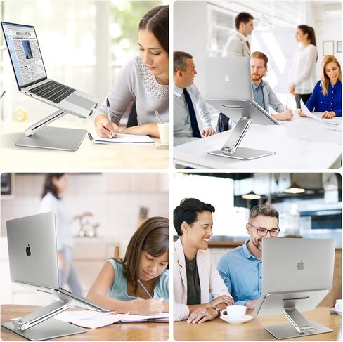 حامل كمبيوتر محمول B-Land، حامل كمبيوتر محمول مريح قابل للتعديل، حامل كمبيوتر محمول من الألومنيوم متوافق مع أجهزة MacBook، Air، Pro، Dell XPS، Samsung، Lenovo، Alienware جميع أجهزة الكمبيوتر المحمولة 10-17 بوصة in Kuwait