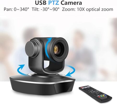 iTOPVIS PTZ Conference Room Camera – 3X Optical Zoom Full HD 1080P USB Conference Webcam for IP Live Streaming, Broadcast Conferences and Education Events (V203U2) in Kuwait