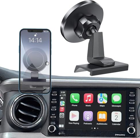 حامل هاتف سيارة مغناطيسي مطور لسيارة Toyota Tacoma 2016-2023، الجيل الثالث من Tacoma Dashboard Clip حامل الهاتف الخليوي قابل للتعديل 20x حامل هاتف مغناطيسي قوي للغاية مناسب لجميع الهواتف الذكية in Kuwait