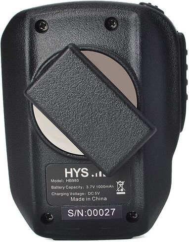 HYS Bluetooth Microphone for Zello App, Wireless Mic with PTT – IP66 Waterproof, Type-C Charge, 1000mAh Battery& Smart Controls, 3.5mm Audio Port for iOS and Android with Listen Only Earpiece in Kuwait