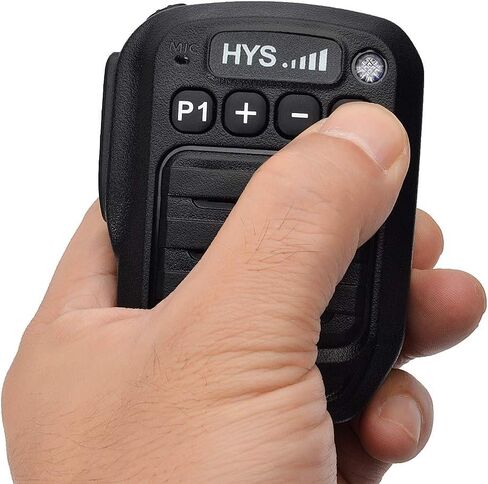 HYS Bluetooth Microphone for Zello App, Wireless Mic with PTT – IP66 Waterproof, Type-C Charge, 1000mAh Battery& Smart Controls, 3.5mm Audio Port for iOS and Android with Listen Only Earpiece in Kuwait