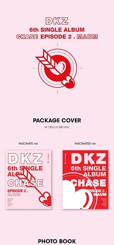 DKZ Chase Episode 2. MAUM 6th Single Album Fascinate Version CD+96p PhotoBook+2p PhotoCard+1p Postcard+1p 4Cut PhotoFilm+1p ID Card+1ea Sticker+Tracking Sealed in Saudi Arabia
