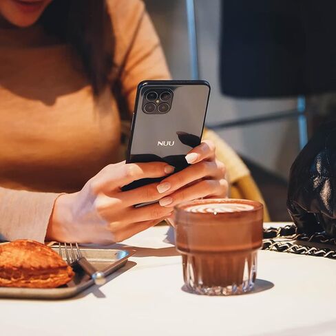 NUU B15 Unlocked Android Cell Phone, Dual SIM 4G, 6.78'' Full HD+ Display, 90Hz, Quad-Camera 48 MP, 4GB + 128GB, 5000 mAh, 18W Fast Charge, Black, US Warranty & Hotline Support in Kuwait