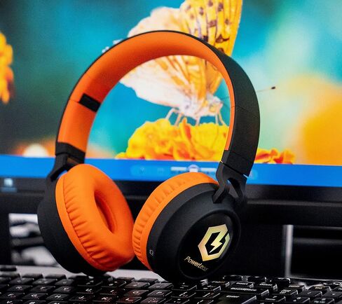 PowerLocus Bluetooth Headphones for Kids, Wireless Bluetooth Headphones, Kid Headphones Over Ear with LED, Foldable Headset with Mic,Volume Limited, Wireless/Wired Headphone for Phones,Tablets,Laptop in Kuwait