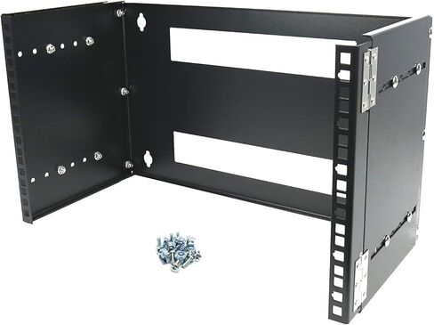 CNAweb 6U 19-Inch Hinged Extendable Wall Mount Bracket Collapsible Network Equipment Rack - Black in Kuwait