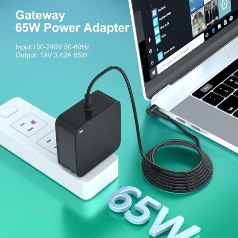 Oanlxt 19V شاحن الكمبيوتر المحمول للبوابة GWTN156-1 GWTN156-4 GWTN156-5 GWTN156-7 GWTN156-9 GWTN141-2 GWTN141-10 GWNC31514-BK TYPE60-190-31501 محول طاقة تيار متردد للبوابة in Kuwait