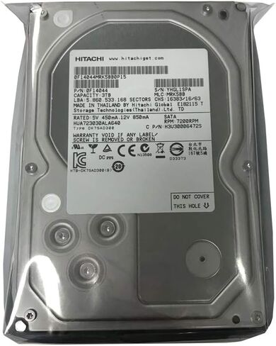 قرص صلب داخلي من Hitachi Ultrastar 7K3000 3TB 64MB Cache 7200RPM SATA 3.0 جيجا بايت/ثانية 3.5 بوصة Heaty-Duty لنظام المراقبة RAID وNAS, PC/MAC (تجديد) in Saudi Arabia