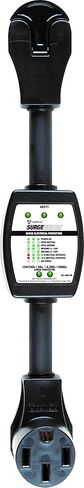 Southwire Surge Protector 120V 30AMP P&R - RV Surge Protector - 30 Amp RV Surge Unit - اختبار الدائرة - شاشة الجهد LED - أسود - سلامة الطاقة في المخيم in Kuwait