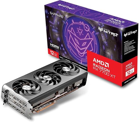 زافير بطاقة رسومات للالعاب نيترو+ AMD راديون RX 7700 XT 11335-02-20G مع 12GB GDDR6، AMD RDNA 3 in Kuwait