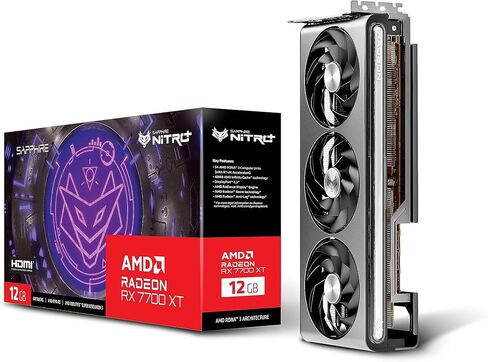 زافير بطاقة رسومات للالعاب نيترو+ AMD راديون RX 7700 XT 11335-02-20G مع 12GB GDDR6، AMD RDNA 3 in Kuwait