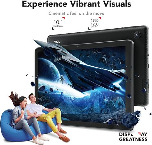 TCL تابلت تاب 10 اس 10.1 انش FHD، 8000mAh، تخزين 32GB (حتى 256GB) ذاكرة RAM 3GB، واي فاي اندرويد، رمادي مطفي in Kuwait