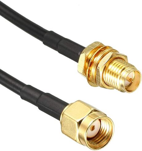 uxcell Antenna Extension Cable RP-SMA Male to RP-SMA Female Low Loss RG174 for Ham Radio, Antenna, Wireless LAN Devices 25 ft 2pcs in Kuwait