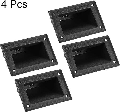 uxcell Recessed Speaker Handle Grasp Pocket Style Plastic Handles Holder 5.2'' Length Fit for PA/DJ Speaker Cabinet Box 4pcs in Saudi Arabia
