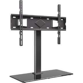ProMounts Universal Table TOP TV Stand for 37-72 Inch LCD LED Smart TVs, ± 25° Swivel TV Stand, Steel TV Mount Bracket, Sturdy Thick Tempered Glass Base, Max VESA 600x400 (AMSA6401) in Kuwait