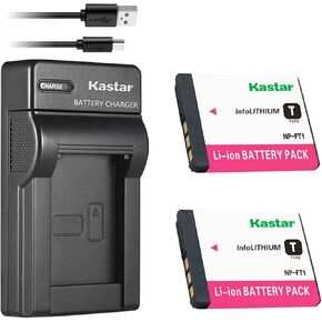 بطارية Kastar (X2) واستبدال شاحن USB رفيع لسوني NP-FT1 DSC-L1 DSC-M1 DSC-M2 DSC-T1DSC-T3 DSC-T3/B DSC-T3S DSC-T5 DSC-T5/B DSC-T5/NDSC -T5/R DSC-T9 DSC-T10 DSC-T10/B/P/W DSC-T11 DSC-T33 in Kuwait