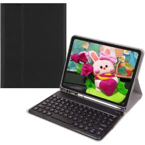 Lrufodya Keyboard Case for Samsung Galaxy Tab A8 10.5 in 2022, Candy Colors Detachable Wireless Round Keys Keyboard with (USB Type C Port) Slim Cover for Tab A8 SM-X200 SM-X205 SM-X207 (Mint)