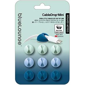 Bluelounge CableDrop Mini Black - نظام إدارة الكابلات لجميع الكابلات حتى 5/16 بوصة