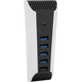KOSDFOGE 5 in 1 USB Hub, High‑Speed Expansion Adapter with USB2.0 Type‑C Ports Compatible with PS5 Console Stable Transmission in Kuwait