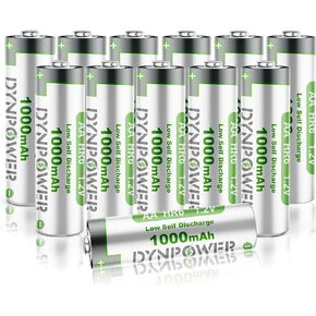 Dynpower NiMH AA 1000mAh Rechargeable Batteries 1.2V,Pre-Charged Double A for Outdoor Solar Lights Garden Light String Lights, (Pack of 8) in Saudi Arabia
