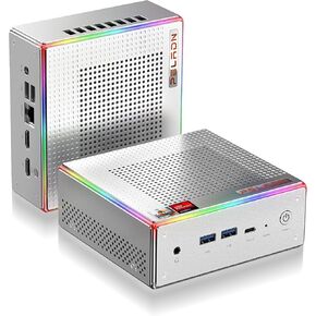 PELADN HA-4 Mini PC, AMD Ryzen 7 7735HS (8C/16T, Up to 4.75GHz) Win11 Pro, 32GB DDR5 RAM, 1TB SSD, AMD Radeon 680M,4K HD, WiFi6 2.4G/5G,BT5.2, Dual HDMI, Office,Business Small Desktop PC. in Kuwait