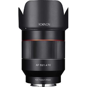 عدسات تركيز تلقائي بإطار كامل من Rokinon IO50b-E AF 50mm F1.4 لهاتف Sony E-Mount، أسود in Saudi Arabia