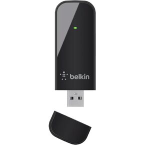 محول USB بيلكين N600 DB F9L1101 لاسلكي ثنائي النطاق، سرعة تصل إلى 300 ميجابت في الثانية (أسود) in Kuwait