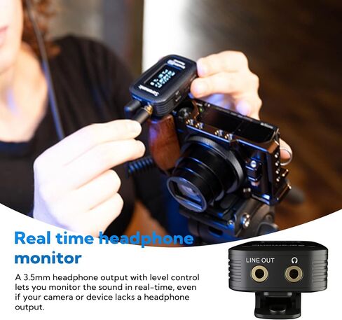 Saramonic Blink500 Pro B1 Mini Dual-channel Stereo Wireless Microphone with Charging Case, OLED display& 3.5mm headphone output for DSLR, Mirrorless and Video cameras, Smartphones, Tablets, Computers in Saudi Arabia