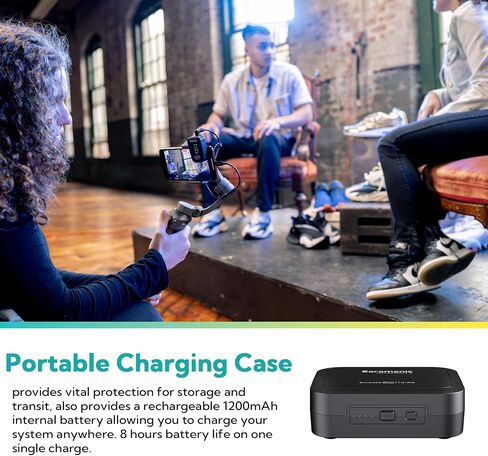 Saramonic Blink500 Pro B1 Mini Dual-channel Stereo Wireless Microphone with Charging Case, OLED display& 3.5mm headphone output for DSLR, Mirrorless and Video cameras, Smartphones, Tablets, Computers in Saudi Arabia