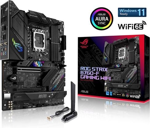 ASUS ROG Strix B760-F Gaming WiFi Intel® B760(13th and 12th Gen) LGA 1700 ATX Motherboard,16 + 1 Power Stages,DDR5 up to 7800 MT/s,PCIe 5.0,3xM.2 Slots,WiFi 6E,USB 3.2 Gen 2x2 Type-C®,Aura Sync RGB in Saudi Arabia
